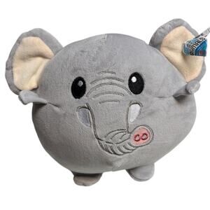Squishy Plush Elephant Eggamals 8 Inch Gray